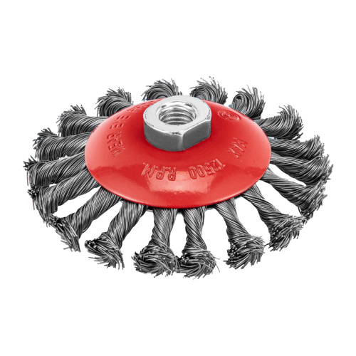 Щетка для УШМ, 115 мм, М14, "тарелка", крученая проволока 0.5 мм Matrix по ценам производителя в Казани с доставкой по всей России