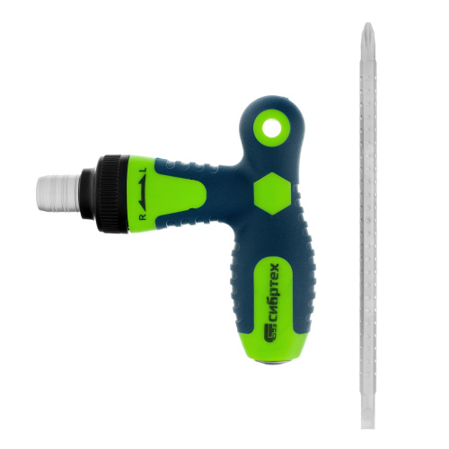 Отвертка реверсивная Т-образная комбинированная PH2/SL6, CrV Сибртех купить в Москве с доставкой по всей России | ProtosMarket.ru