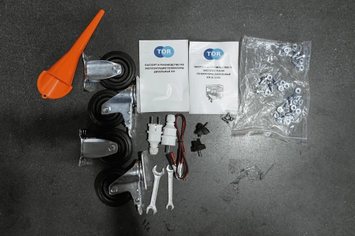 Генератор дизельный 5,0 кВт 220В с электростартером и колесами TOR KM5000D по ценам производителя в Казани с доставкой по всей России