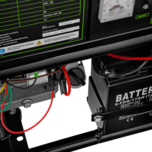 Генератор бензиновый БС-6500Э, 5.5 кВт, 230В, четырехтактный, 25 л, электростартер Сибртех купить в Москве с доставкой по всей России | ProtosMarket.ru