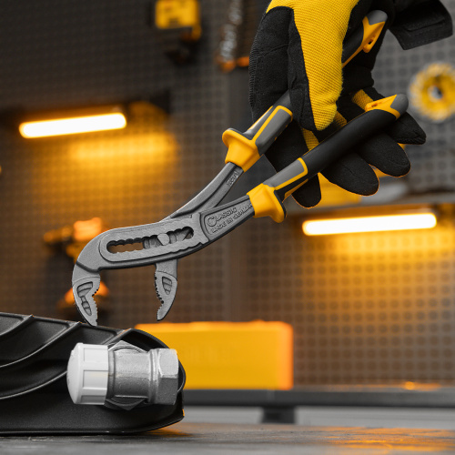 Клещи переставные, трехкомпонентные рукоятки 240 мм Denzel купить в Москве с доставкой по всей России | ProtosMarket.ru