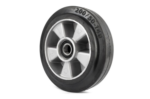 Колесо резиновое 200х50 мм с подшипником для тележек гидравлических BF/WB/RHP/BFS купить в Москве с доставкой по всей России | ProtosMarket.ru