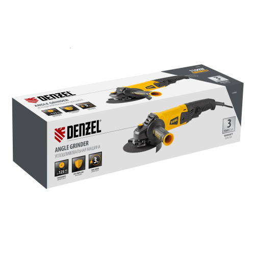 Машина шлифовальная угловая AG125-1100A, 1100 Вт, 125 мм, 3000-11000 об/мин Denzel купить в Москве с доставкой по всей России | ProtosMarket.ru