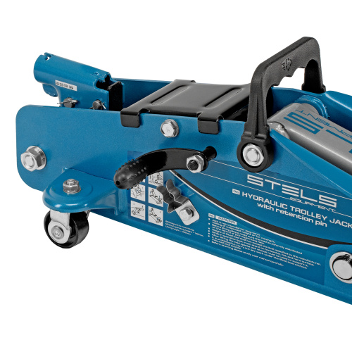 Домкрат гидравлический подкатной с фиксатором, 2.5 т, Safety Pin, 140-385 мм, в кейсе Stels купить в Москве с доставкой по всей России | ProtosMarket.ru