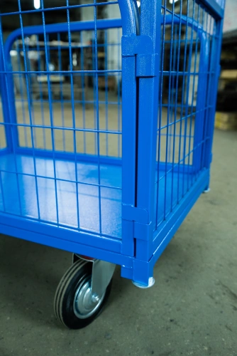 Тележка платформенная TOR ТП-2С (600х900) с бортами из сетки и двумя ручками (колеса 160 мм) купить в Москве с доставкой по всей России | ProtosMarket.ru