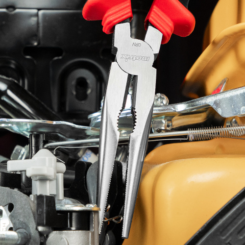 Длинногубцы прямые, 200 мм, хром-ванадий, двухкомпонентные рукоятки Matrix купить в Москве с доставкой по всей России | ProtosMarket.ru