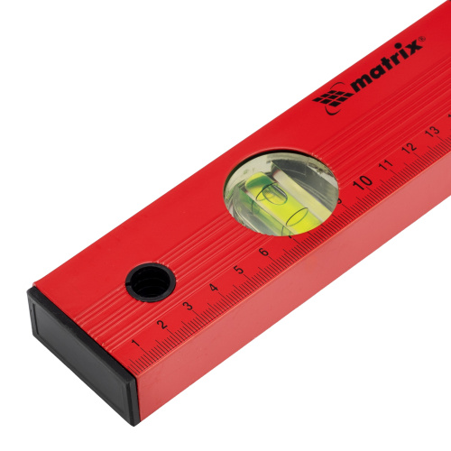 Уровень алюминиевый, 400 мм, 3 глазка, красный, линейка Matrix по ценам производителя в Казани с доставкой по всей России