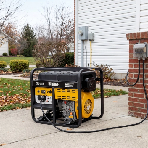 Генератор дизельный DES-85E, 8,5 кВт, 230 В, 16 л, электростартер Denzel купить в Москве с доставкой по всей России | ProtosMarket.ru