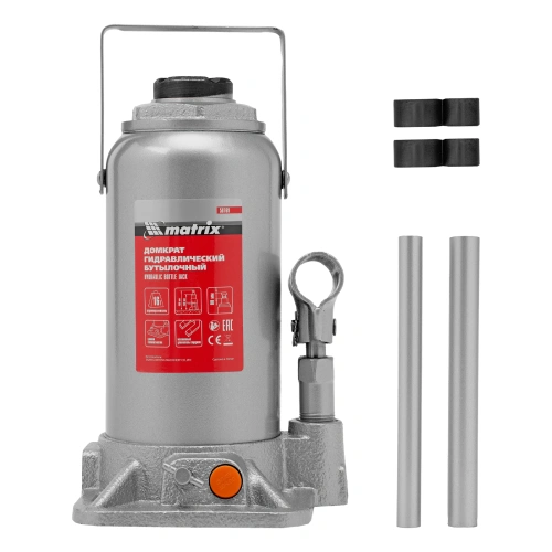 Домкрат гидравлический бутылочный, 16 т, h подъема 230-460 мм Matrix по ценам производителя в Казани с доставкой по всей России