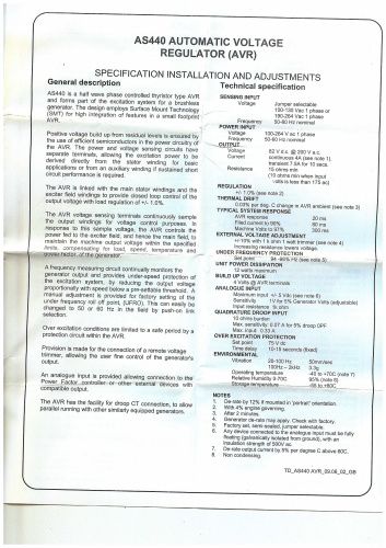 Регулятор напряжения AS440/ AVR AS440 купить в Москве с доставкой по всей России | ProtosMarket.ru