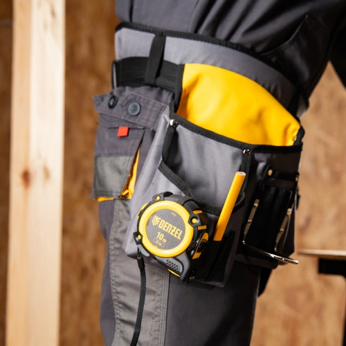 Рулетка 10м х 32мм, автоматич. фиксац., нейлон. покрытие, магнит. зацеп, двухстор. разметка Denzel купить в Москве с доставкой по всей России | ProtosMarket.ru