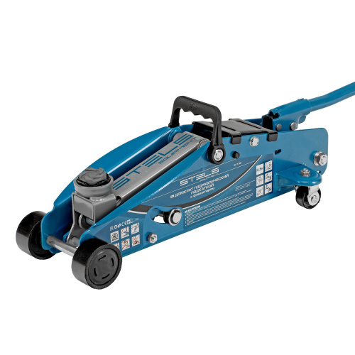 Домкрат гидравлический подкатной с фиксатором, 2.5 т, Safety Pin, 140-385 мм, в кейсе Stels купить в Москве с доставкой по всей России | ProtosMarket.ru