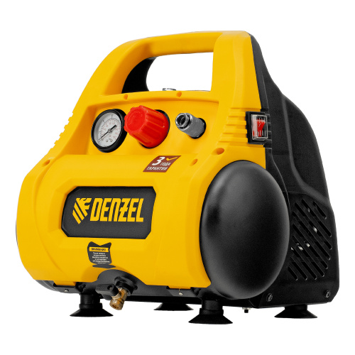 Компрессор воздушный безмасляный РС 1/6-180,1, 1 кВт, 180 л/мин, 6 л Denzel купить в Москве с доставкой по всей России | ProtosMarket.ru