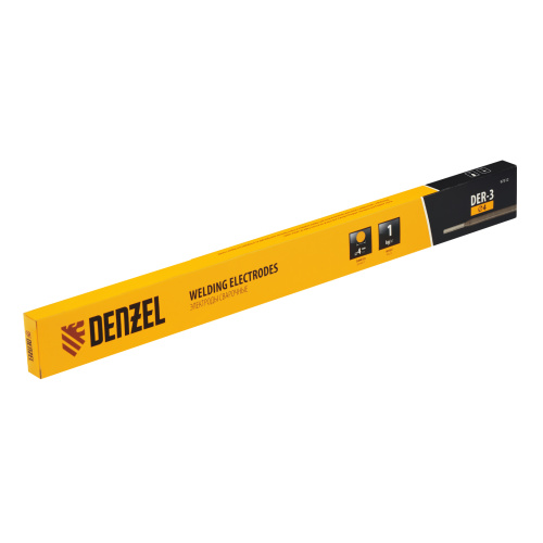 Электроды DER-3, диам. 4 мм, 1 кг, рутиловое покрытие Denzel по ценам производителя в Казани с доставкой по всей России