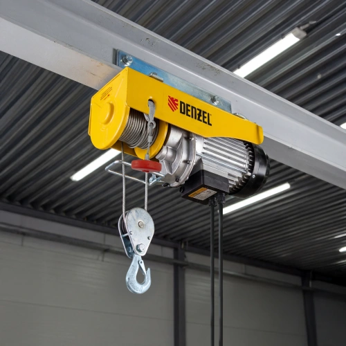 Тельфер электрический TF-500, 0.5 т, 1020 Вт, высота 12 м, 10 м/мин Denzel по ценам производителя в Казани с доставкой по всей России