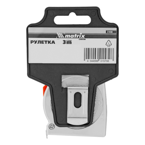 Рулетка Chrom,3 м x 13 мм,хромированный корпус Matrix по ценам производителя в Казани с доставкой по всей России