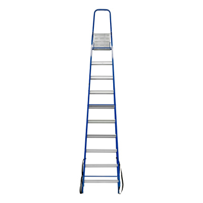 Стремянка, 10 ступеней, стальной профиль, алюминиевые ступени Сибртех купить в Москве с доставкой по всей России | ProtosMarket.ru