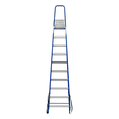 Стремянка, 10 ступеней, стальной профиль, алюминиевые ступени Сибртех купить в Москве с доставкой по всей России | ProtosMarket.ru