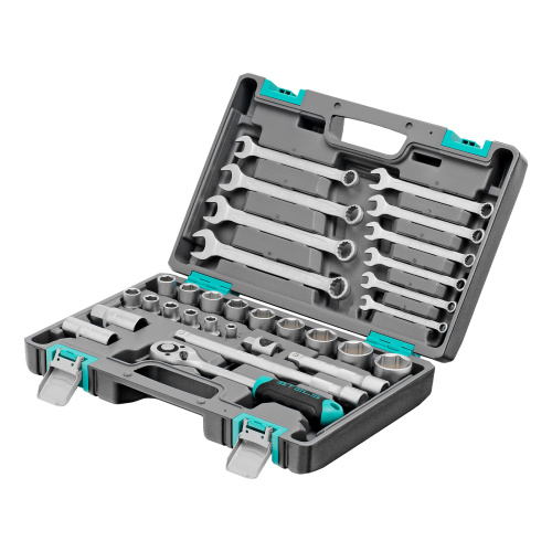 Набор инструментов, 1/2", CrV, пластиковый кейс 31 предмет Stels купить в Москве с доставкой по всей России | ProtosMarket.ru
