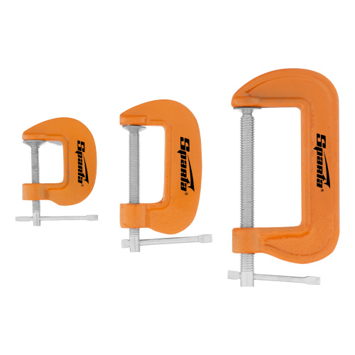 Набор: струбцины G-образные, 3 шт, 25-50-75 мм Sparta купить в Москве с доставкой по всей России | ProtosMarket.ru