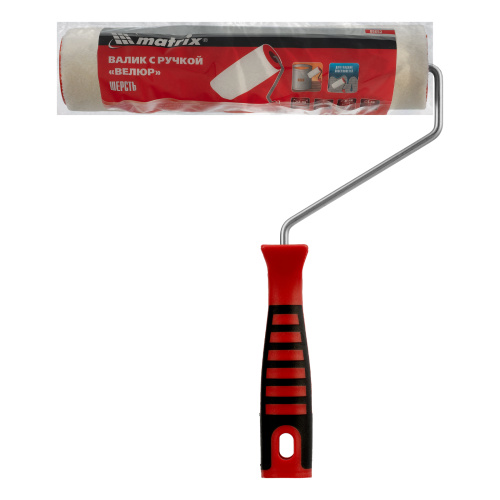Валик "Велюр" с двухкомпонентной ручкой, 250 мм, ворс 4 мм, D 48 мм, D ручки 6 мм, шерсть Matrix купить в Москве с доставкой по всей России | ProtosMarket.ru