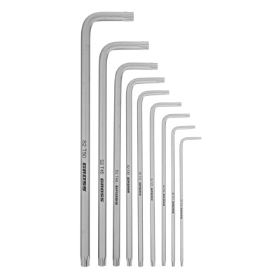 Набор ключей имбусовых Torx -TT, 9 шт: T10-T50, экстра-длинные, S2, сатинированные Gross купить в Москве с доставкой по всей России | ProtosMarket.ru