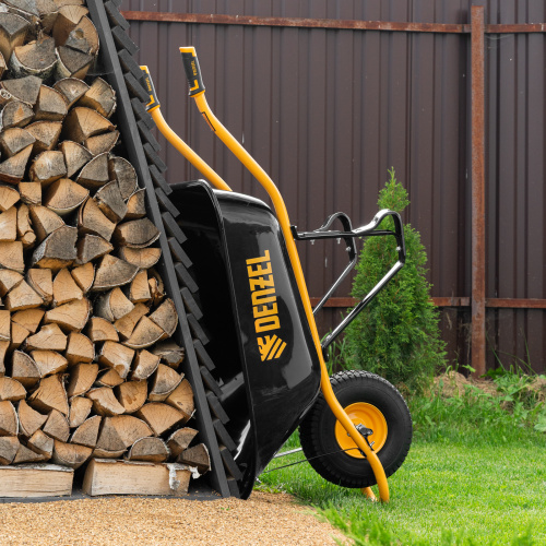 Тачка строительная, усиленная, объем 130 л, 230 кг, колесо 15х6.00-6 Denzel по ценам производителя в Казани с доставкой по всей России