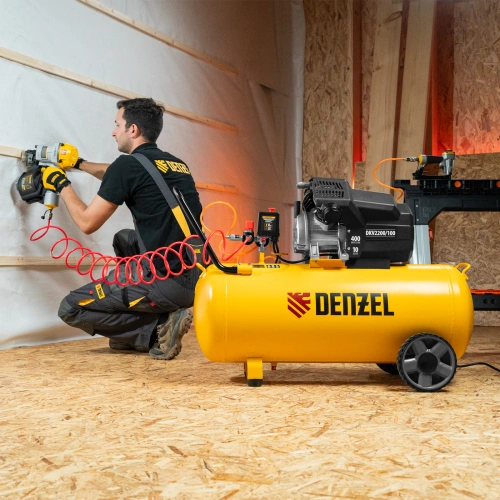 Компрессор воздушный DKV2200/100, Х-PRO 2.2 кВт, 400 л/мин, 100л Denzel купить в Москве с доставкой по всей России | ProtosMarket.ru