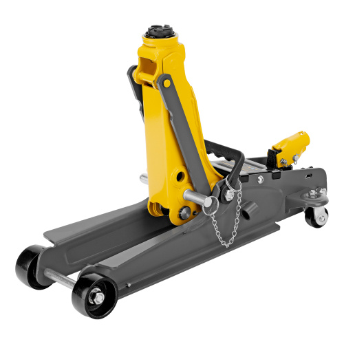 Домкрат гидравлический подкатной с фиксатором, 2,5 т,  85-385 мм, в пласт. кейсе Denzel по ценам производителя в Казани с доставкой по всей России