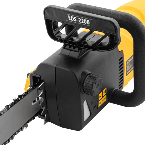 Пила цепная электрическая EDS-2200, 2.2 кВт,продольная, шина 45 см, шаг 3/8, паз 1.3 мм, 62 звена Denzel купить в Москве с доставкой по всей России | ProtosMarket.ru