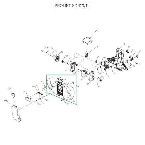 Корпус ручки для самоходных штабелеров SDR/SDK и самоходной тележки SD20 по ценам производителя в Казани с доставкой по всей России