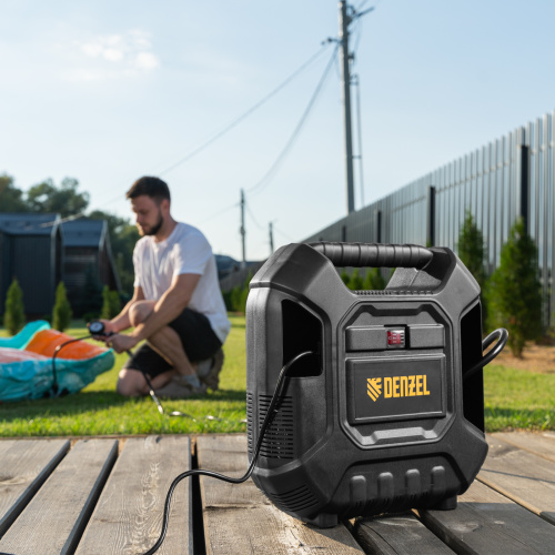 Компрессор воздушный DL1100 1.1 кВт, 180 л/мин, с набором аксессуаров Denzel купить в Москве с доставкой по всей России | ProtosMarket.ru