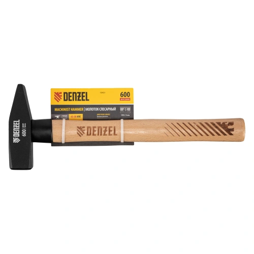 Молоток слесарный, 600 г, кованый квадратный боек, буковая рукоятка Denzel по ценам производителя в Казани с доставкой по всей России
