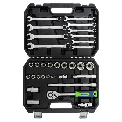 Набор инструментов, 1/2", пластиковый кейс, 32 предмета// Сибртех купить в Москве с доставкой по всей России | ProtosMarket.ru