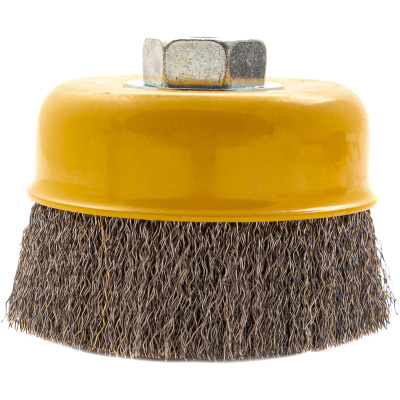 Щетка для УШМ, 100 мм, "Чашка", витая нержавеющая проволока 0.3 мм, М14 Denzel по ценам производителя в Казани с доставкой по всей России