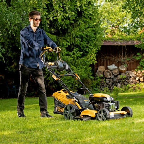 Газонокосилка бензиновая GLD-520SP-VE, 196 см3, ширина 52 см, привод, вариатор, электрический старт, 60 л Denzel купить в Москве с доставкой по всей России | ProtosMarket.ru