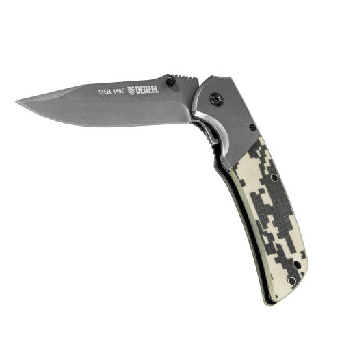 Нож складной, многоцелевой, системы Liner-Lock, с накладкой G10 на классической рукоятке Denzel купить в Москве с доставкой по всей России | ProtosMarket.ru