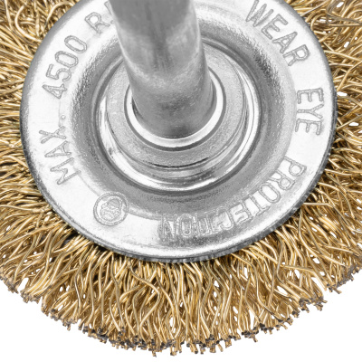 Щетка для дрели, 40 мм, плоская со шпилькой, латунированная витая проволока Matrix по ценам производителя в Казани с доставкой по всей России