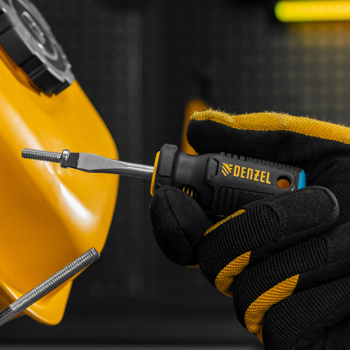 Отвертка SL6x38 мм, CrV, трехкомпонентная рукоятка Denzel по ценам производителя в Казани с доставкой по всей России
