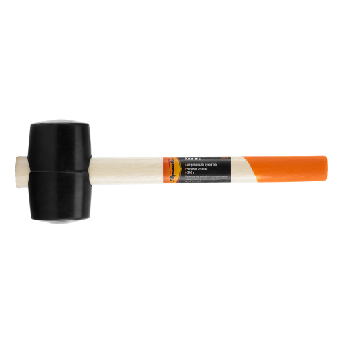 Киянка резиновая, 340 г, черная резина, деревянная рукоятка Sparta по ценам производителя в Казани с доставкой по всей России