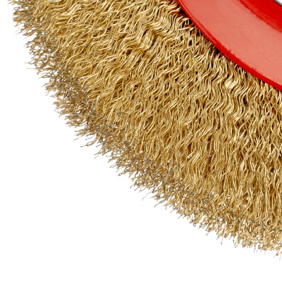 Щетка для точила, 150 мм, посадка 32 мм, плоская, латунированная витая проволока Matrix купить в Москве с доставкой по всей России | ProtosMarket.ru