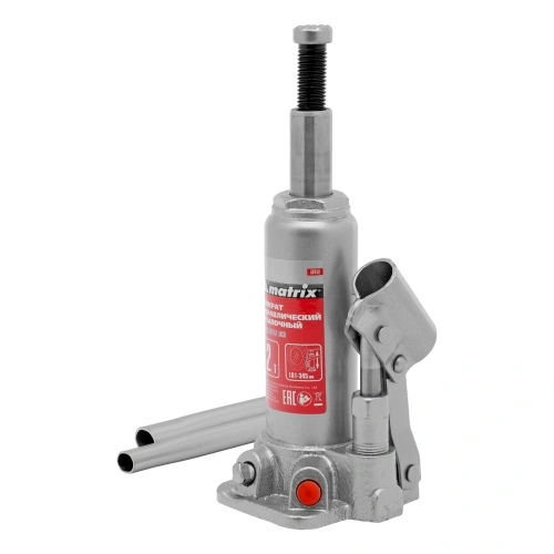 Домкрат гидравлический бутылочный, 2 т, высота подъема 181-345 мм, в пластиковый кейсе Matrix купить в Москве с доставкой по всей России | ProtosMarket.ru