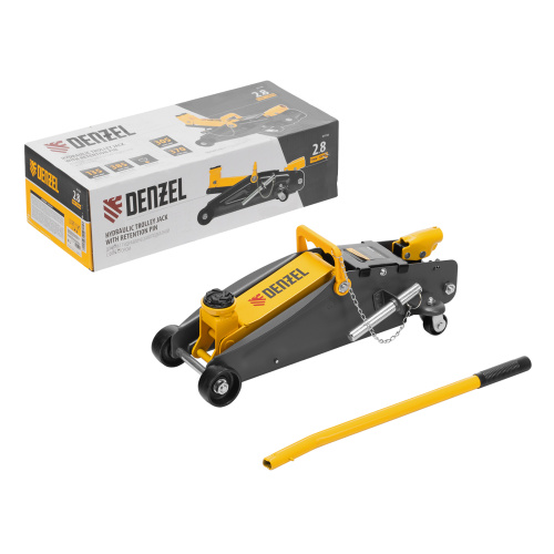 Домкрат гидравлический подкатной с фиксатором, 2,8 т, 135-385 мм Denzel купить в Москве с доставкой по всей России | ProtosMarket.ru