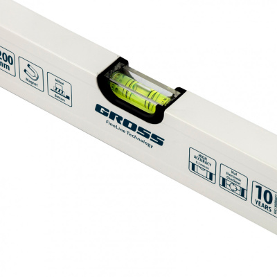 Уровень алюминиевый, 1200 мм, фрезерованный, 3 глазка, магнитный Gross купить в Москве с доставкой по всей России | ProtosMarket.ru