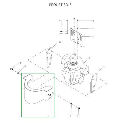 Кожух моторного отсека для тележек SD15 купить в Москве с доставкой по всей России | ProtosMarket.ru