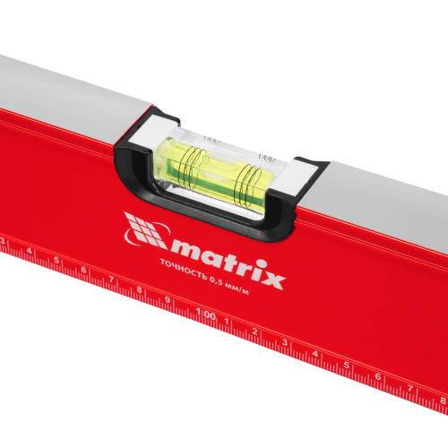 Уровень алюминиевый, фрезерованный, 3 глазка, рукоятки, 2000 мм Matrix купить в Москве с доставкой по всей России | ProtosMarket.ru