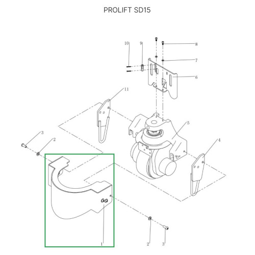 Кожух моторного отсека для тележек SD15 по ценам производителя в Казани с доставкой по всей России