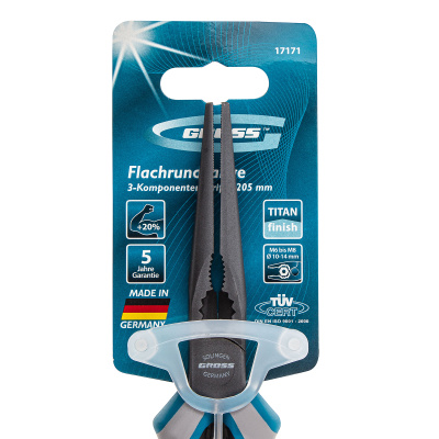 Длинногубцы прямые 205 мм, трехкомпонентные рукоятки Gross купить в Москве с доставкой по всей России | ProtosMarket.ru