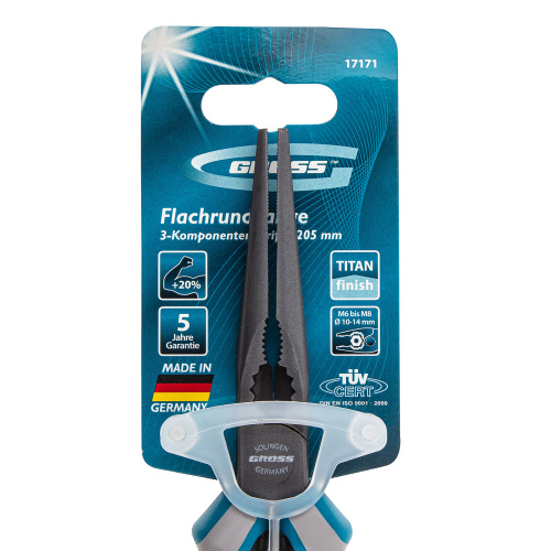 Длинногубцы прямые 205 мм, трехкомпонентные рукоятки Gross купить в Москве с доставкой по всей России | ProtosMarket.ru