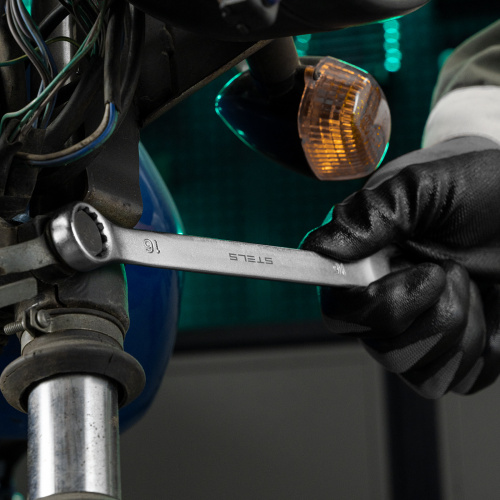 Ключ комбинированный, 16 мм, CrV, матовый хром Stels купить в Москве с доставкой по всей России | ProtosMarket.ru